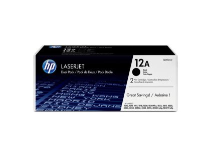 HP originál toner Q2612AD, HP 12A, black, 4000 (2x2000)str., dual pack, 2ks