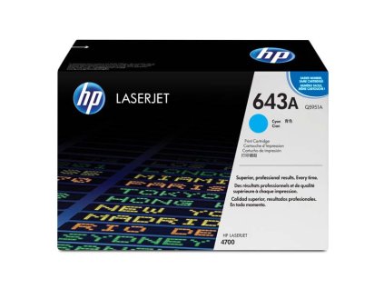 HP originál toner Q5951A, HP 643A, cyan, 10000str.