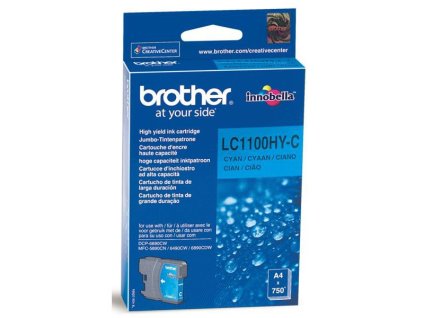 Brother originál ink LC-1100HYC, cyan, 750str., high capacity