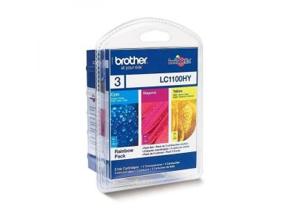 Brother originál ink LC-1100HYRBWBP, CMY, 3x750str., výhodné balenie