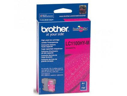 Brother originál ink LC-1100HYM, magenta, 750str., high capacity
