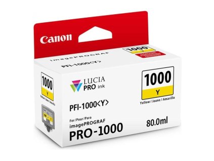 Canon originál ink PFI-1000 Y, 0549C001, yellow, 3365str., 80ml, -