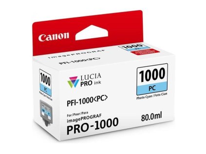 Canon originál ink PFI-1000 PC, 0550C001, cyan, 5140str., 80ml, -
