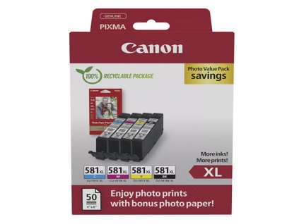 Canon originál ink CLI-581XL Photo Value Pack, 2052C006, CMYK