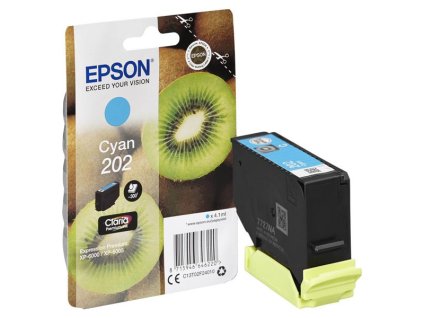 Epson originál ink C13T02F24010, 202, cyan, 300 (bar.)str., 1x4.1ml