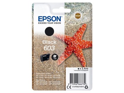 Epson originál ink C13T03U14010, 603, black, 3.4ml