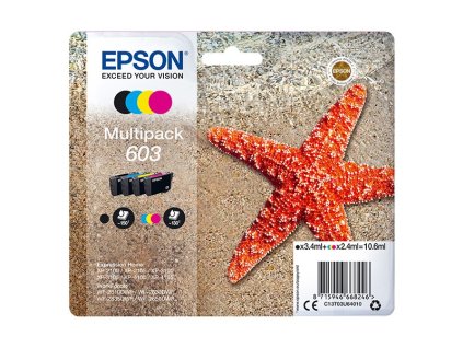 Epson originál ink C13T03U64010, 603, CMYK, 1x3.4ml + 3x2.4ml