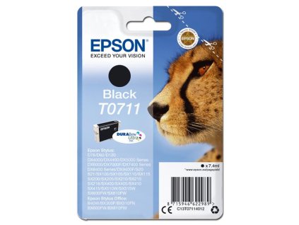 Epson originál ink C13T07114012, black, 7,4ml