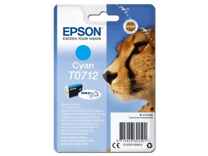 Epson originál ink C13T07124012, cyan, 5,5ml