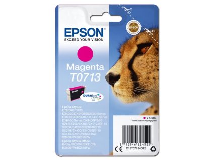 Epson originál ink C13T07134012, magenta, 5,5ml