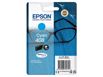 Epson originál ink C13T09K24010, T09K240, 408L, cyan, 21.6ml