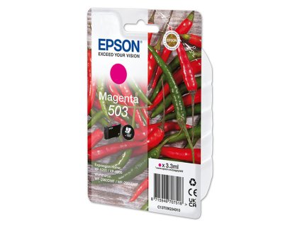 Epson originál ink C13T09Q34010, T09Q340, 503, magenta, 3.3ml
