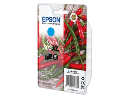 Epson originál ink C13T09R24010, T09R240, 503XL, cyan, 6.4ml