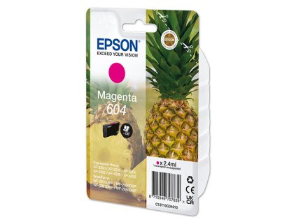 Epson originál ink C13T10G34010, T10G340, 604, magenta, 2.4ml