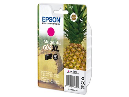 Epson originál ink C13T10H34010, T10H340, 604XL, magenta, 350str., 4.0ml
