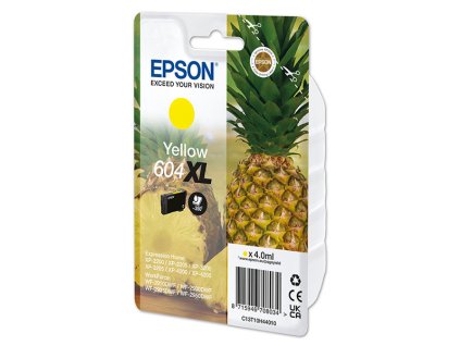 Epson originál ink C13T10H44010, T10H440, 604XL, yellow, 350str., 4.0ml