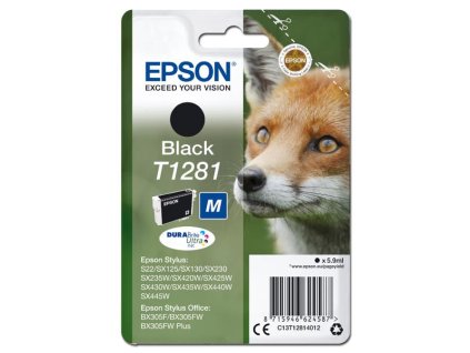 Epson originál ink C13T12814012, T1281, black, 5,9ml