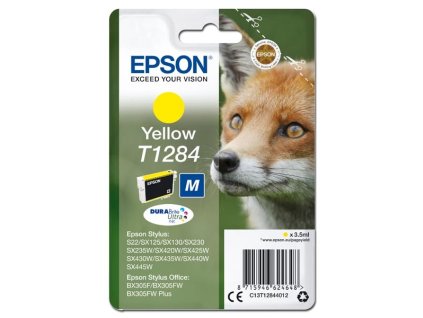 Epson originál ink C13T12844012, T1284, yellow, 3,5ml