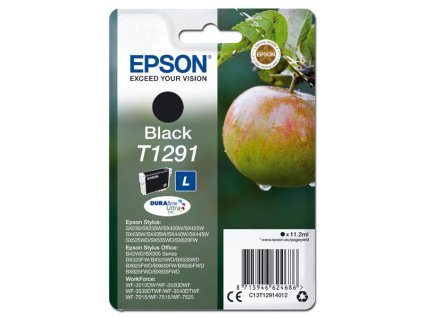 Epson originál ink C13T12914012, T1291, black, 385str., 11,2ml