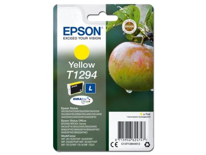 Epson originál ink C13T12944012, T1294, yellow, 485str., 7ml