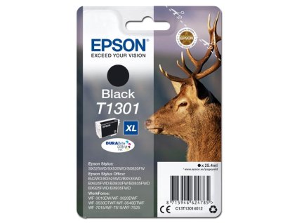 Epson originál ink C13T13014012, T1301, black, 945str., 25,4ml