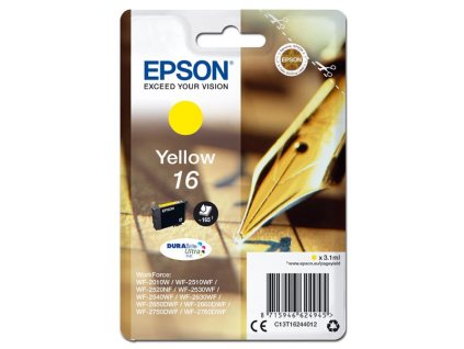 Epson originál ink C13T16244012, T162440, yellow, 3.1ml