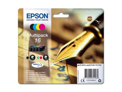 Epson originál ink C13T16264012, T162640, CMYK, 3x3.1/5.4ml