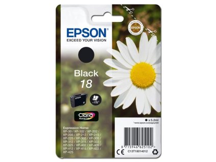 Epson originál ink C13T18014012, T180140, black, 5,2ml
