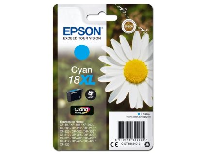 Epson originál ink C13T18124012, T181240, 18XL, cyan, 6,6ml
