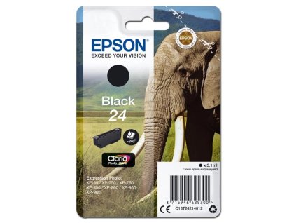 Epson originál ink C13T24214012, T2421, black, 5,1ml