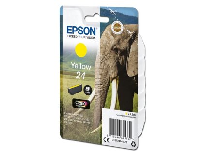 Epson originál ink C13T24244012, T2424, yellow, 4,6ml