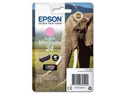 Epson originál ink C13T24264012, T2426, light magenta, 5,1ml