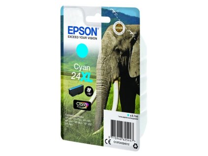 Epson originál ink C13T24324012, T2432, 24XL, cyan, 8,7ml