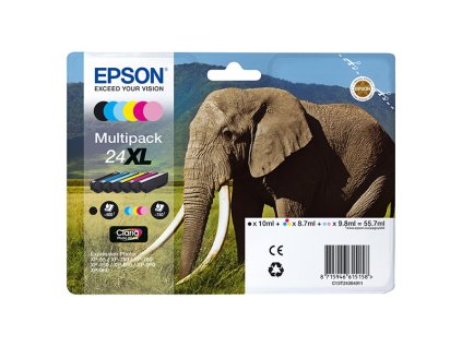 Epson originál ink C13T24384011, T2438, 24XL, CMYK/light C/light M, 3x8,7/2x9,8/10ml