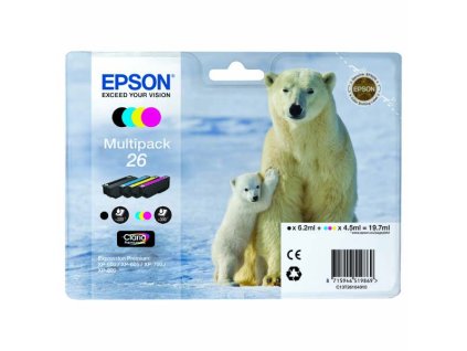 Epson originál ink C13T26164020, T261640, CMYK, 3x4,5/6,2ml