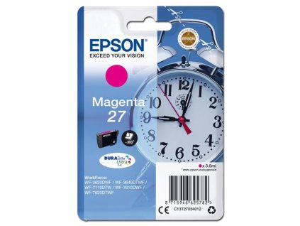 Epson originál ink C13T27034012, 27, magenta, 3,6ml
