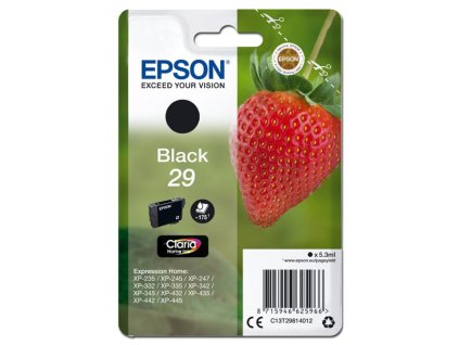 Epson originál ink C13T29814012, T29, black, 5,3ml
