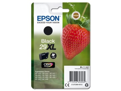 Epson originál ink C13T29914012, T29XL, black, 11,3ml