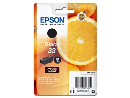 Epson originál ink C13T33314012, T33, black, 6,4ml