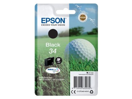 Epson originál ink C13T34614010, T346140, black, 6.1ml
