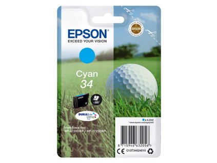 Epson originál ink C13T34624010, T346240, cyan, 4.2ml