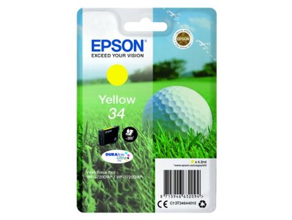 Epson originál ink C13T34644010, T346440, yellow, 4.2ml