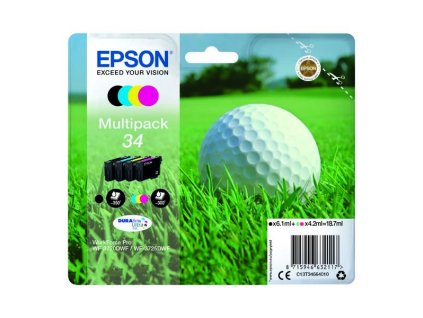Epson originál ink C13T34664010, T346640, CMYK, 18.7ml