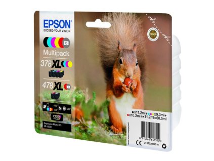 Epson originál ink C13T379D4010, 378XL+478XL, CMYK, 1x10.2ml, 2x11.2ml, 3x9.3ml