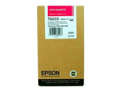 Epson originál ink C13T603300, vivid magenta, 220ml