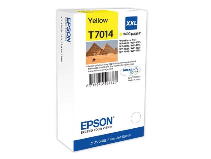 Epson originál ink C13T70144010, XXL, yellow, 3400str.