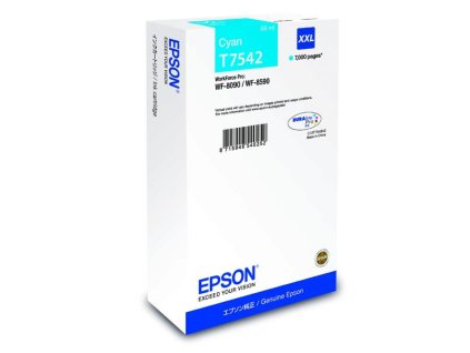 Epson originál ink C13T754240, T7542, XXL, cyan, 69ml
