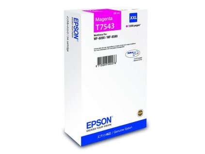 Epson originál ink C13T754340, T7543, XXL, magenta, 69ml