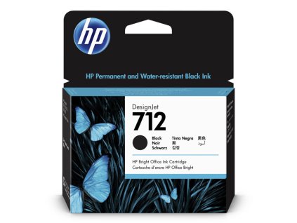 HP originál ink 3ED71A, HP 712, black, 80ml