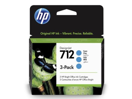 HP originál ink 3ED77A, HP 712, cyan, 29ml, 3-pack